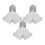 3pcs E27 to 2 E27 Lamp Base Fireproof Material Holder Converter Extender Socket Y Shape Splitter Adapter Light Base for LED Bulb (White) 1