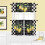Tropical Lemon Kitchen Curtain Set Rod Pocket 3-Piece 1