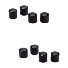 Guitar Bass Dome Control Knobs Black 8 pcs