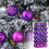 Purple Electroplated Christmas Balls, 36pcs 2
