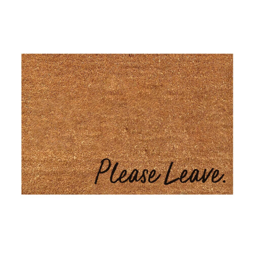 Αστείο χαλάκι πόρτας καλωσορίσματος – Please Leave, συμβατό με εσωτερική/εξωτερική