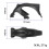 E-Scooter Rear Mudguard Bracket Assembly with Hooks for 8