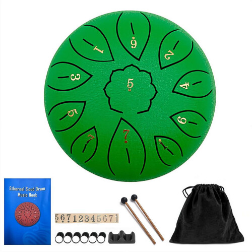 Hand Pan Steel Drum C Major 11-Note 6 Inch
