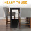 Space Saving Black Trash Can for Office Kitchen Under Desk Use 5