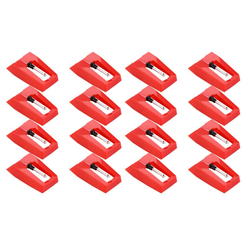 16 Pcs Record Player Needle Turntable Ruby Replacement Stylus Needles for Vinyl Record Player 1