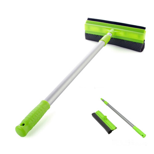 2-in-1 Window Scraper with Retractable Handle and 1