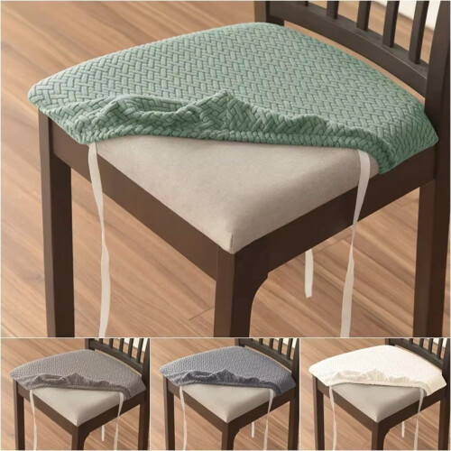 Stretch Jacquard Dining Chair Covers Washable Anti-Dust 1
