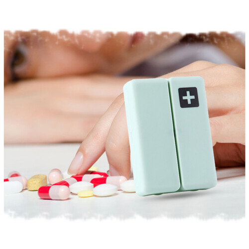 (Green) 7-Grid Large Pill Organizer Box for Vitamins 1