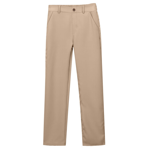 Mädchen-Stretch-Anzughose mit Taschen, Khaki, Größe 13-14 1