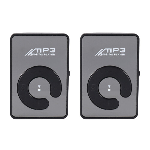 2X  Mirror Clip USB Digital MP3 Supporto per Lettore Musicale da 8 GB  TF Nero