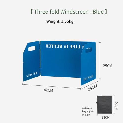 3-Panel Foldable Windshield - Camping Stove Wind Barrier 1