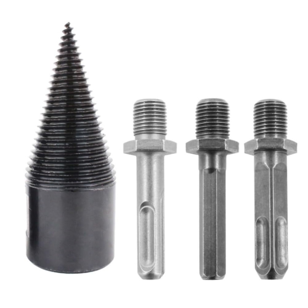 4Pcs Firewood Log Splitter Drill Bit Splitting Cone Twist Auger Breaker 9327961854048