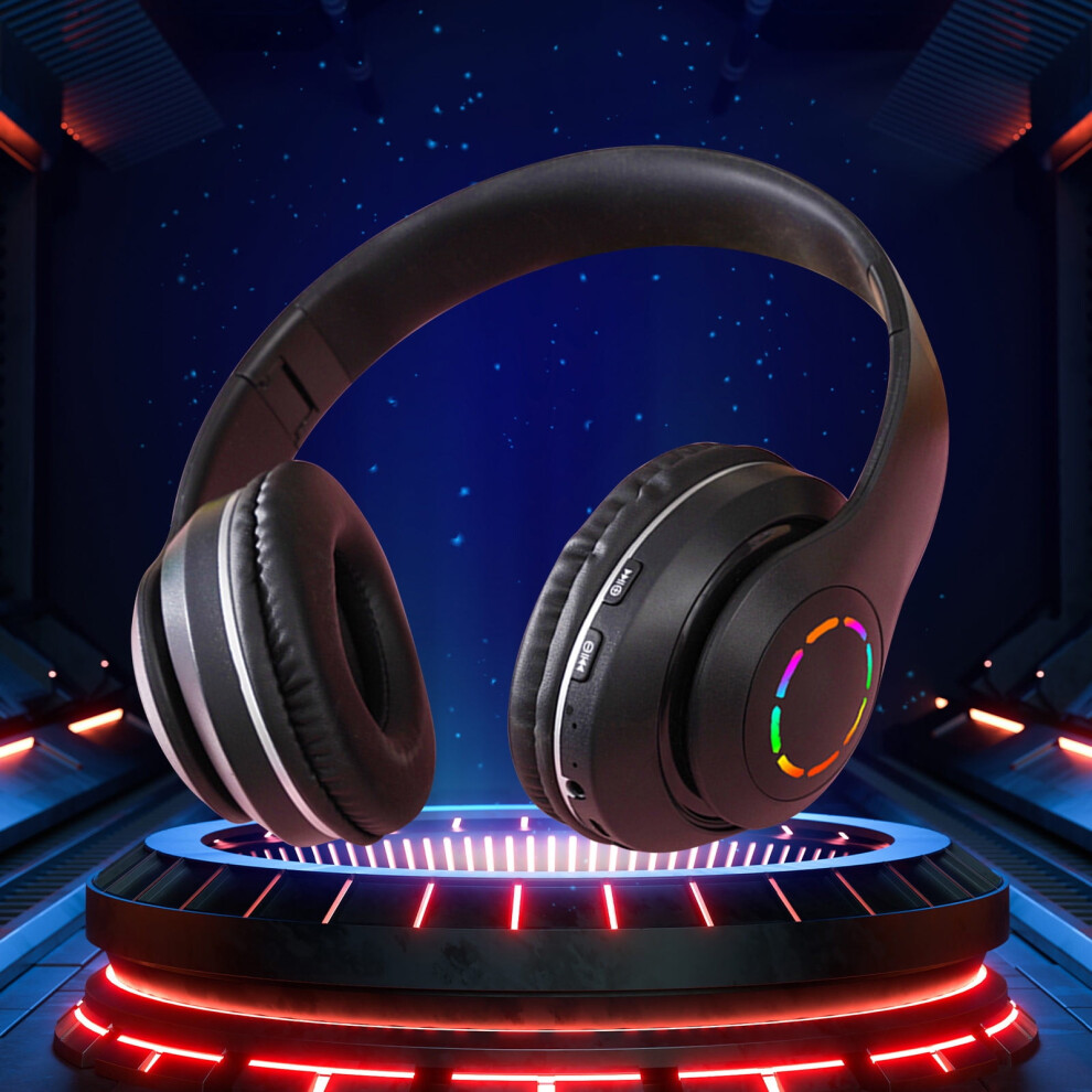 Headphones New Headset Led -Emitting Plug Bluetooth Color Gradient Wireless Bluetooth Headset Mobile Phones Wireless Headphones Light 9193271206736