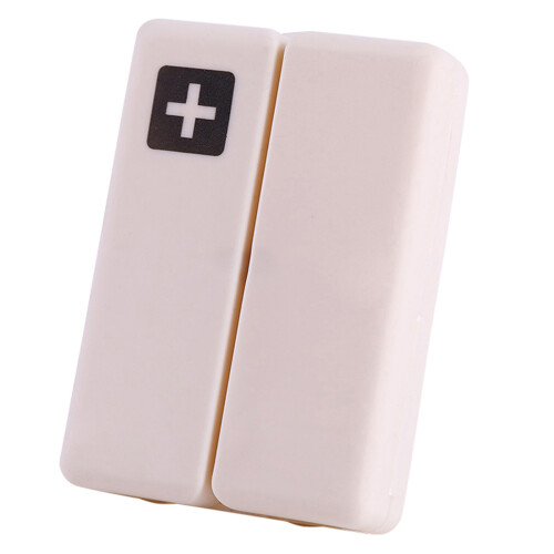 (Beige) 7-Grid Large Pill Organizer Box for Vitamins 2