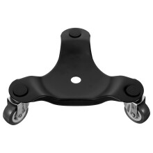 Metal Furniture Moving Dolly with 3 Wheels Black Stable and Reliable