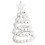 Tabletop Christmas Tree Ornament with White Beads 1