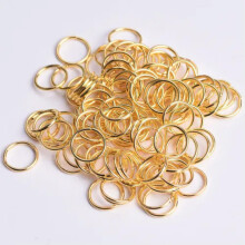 Gouden/zilveren/bronzen/zwarte metalen verbindingsringen/splitringen 4/5/6/7/8/10/12/14/16mm - Goud - 8mm (200 stuks)
