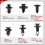 Car Retainer Clips Expansion Screws Kit 200 pcs 5