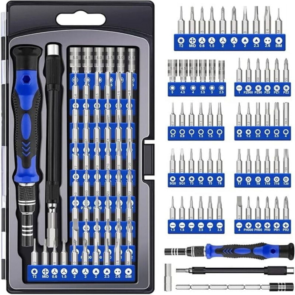62-In-1 Precision Screwdriver Kit With Magnetic Tips Â Compatible With Smartphone, Game Console, Pc, Tablet, Glasses 9130661094108
