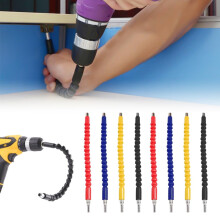 2PCS 11.8" Flexible Drill Bit Extension w/ Bendable Shaft, Screwdriver Attachment Kit – Compatible with Standard Drills