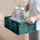 Foldable Plastic Storage Crates, Collapsible Stackable Bins Portable Baskets with Handle, Folding Containers for Office Kitchen Bedroom Bathroom 2