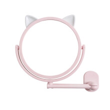 High Definition Foldable Cosmetic Wall Mounted Makeup for Home Bathroom Hotel - Adjustable Rotation with No Drilling Installation