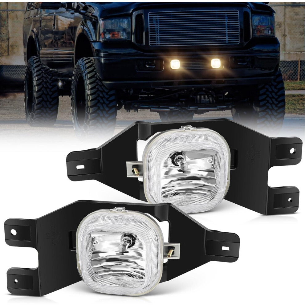 Fog S Assembly Compatible With 1999Â2004 Ford F250/F350/F450/F550 Super Duty & 2001Â2004 Excursion, W/12V H10 42W Bulbs Light 9165521850204