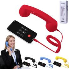 Retro Phone Handset, Bluetooth & Type-C Wired Handset for Mobile Video Conferences and Calls