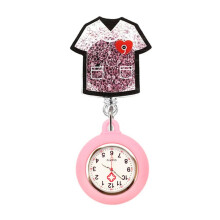 Acrylic Quicksand Stars Retractable Badge Holder with FOB Pocket Watch for Nurses & Doctors – Clip-on Lapel Badge Reel
