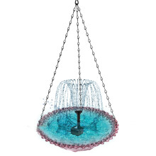 Solar Power Bird Bathing Station Water Fountain for Garden Balcony Bird Enthusiasts Bird Feeders Bath Stand with Dish