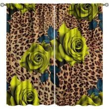 Leopard Print Curtains 52x84 Inch, Brown Animal Texture, Rod Pocket, for Living Room & Home Decor – 2 Panels Set