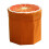 2pcs Fruit-Themed Folding Storage Organizer Stools with Seat and Small Storage Box - Orange 2