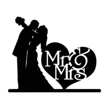 MR & Mrs Acrylic Cake Topper for Wedding Anniversary Birthday Party