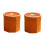 2pcs Fruit-Themed Folding Storage Organizer Stools with Seat and Small Storage Box - Orange 4