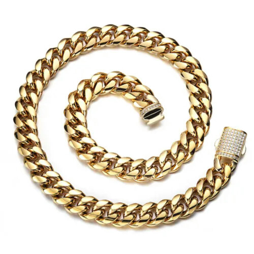 Cool 6mm-14mm Ανδρικό Βραχιόλι ή Κολιέ με Αλυσίδα Miami Cuban Link από Ανοξείδωτο 1