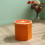 2pcs Fruit-Themed Folding Storage Organizer Stools with Seat and Small Storage Box - Orange 6