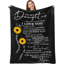 Couverture romantique 76 x 102 cm pour épouse – Cadeau d'anniversaire, de Saint-Valentin, de Noël ou d'anniversaire de mariage – Disponible