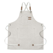 Heavy Duty Canvas Shop Work Aprons Men Women Adjustable with V1 C2E8
