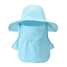 (Blue) Chapeau UV avec Masque, Séchage Rapide