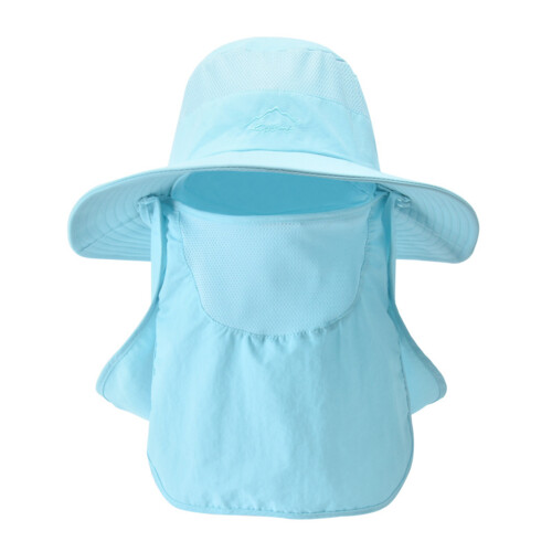 (Blue) Chapeau UV avec Masque, Séchage Rapide