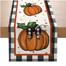 Rectangular Embroidered Tablecloth, Wrinkle-Free Tassel Design, Machine Washable & Stain Resistant Linen, Farmhouse Style – 183x33cm