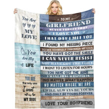 Plaid romantique doux 101,6 x 127 cm – Cadeau « Je t'aime » pour votre petite amie (anniversaire, Noël, Saint-Valentin) – Convient à tous les