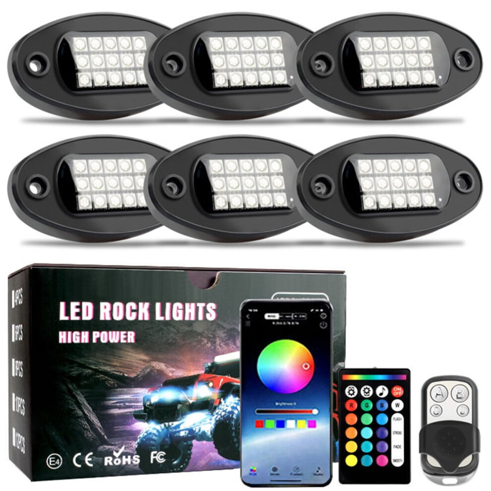 Led Rock S 6 Pods Underglow With App Control Waterproof Car Neon S Kit For Car Truck Atv Utv Suv Offroad Boat Light 9165521851102
