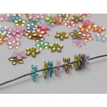 2000 Mixed Color 5-Petal Flower loose sequins Paillettes 9mm sewing Wedding