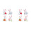 3D Resin Easter Bunny Fridge Magnets Pack of 8 1
