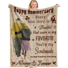 Couverture pour 10e anniversaire – Boîte cadeau en métal 152 x 203 cm, idéale pour les couples, assortie à la décoration de mariage