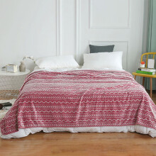 Raschel Blanket Double-Layer Striped Plush Warm Cozy