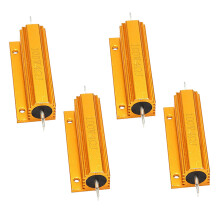 4X Gold Aluminiumplattierter Leistungswiderstand 100W, 4 Ohm 4R