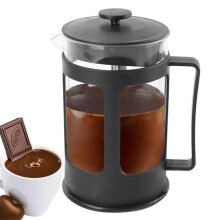 Cafetière/théière multifonctionnelle en acier inoxydable avec filtre, résistante à la chaleur et antirouille, dotée d'une poignée.