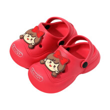 Toddler Girls Boys Clogs Classic Garden Shower Beach Pool Swim on Sandals Slides Children Kid Cute Water Shoes Red 7-8